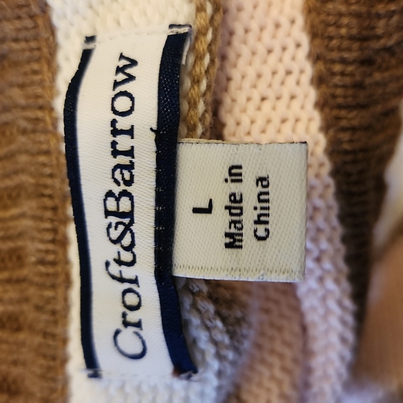 Croft & Barrow Striped Long Sleeve Turtle Neck Sweater Size Large - Picture 5 of 5